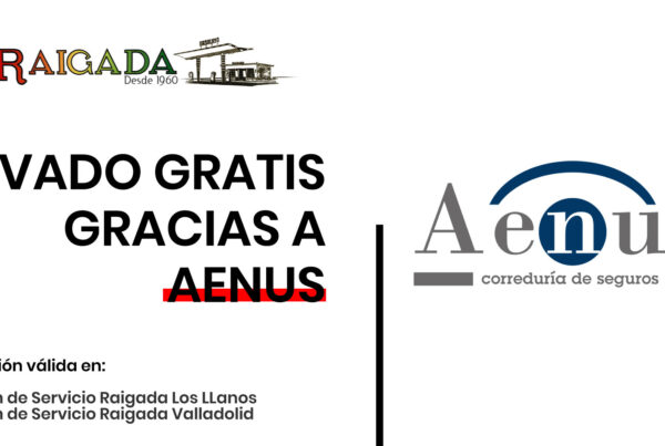 Lavado gratis gracias a AENUS