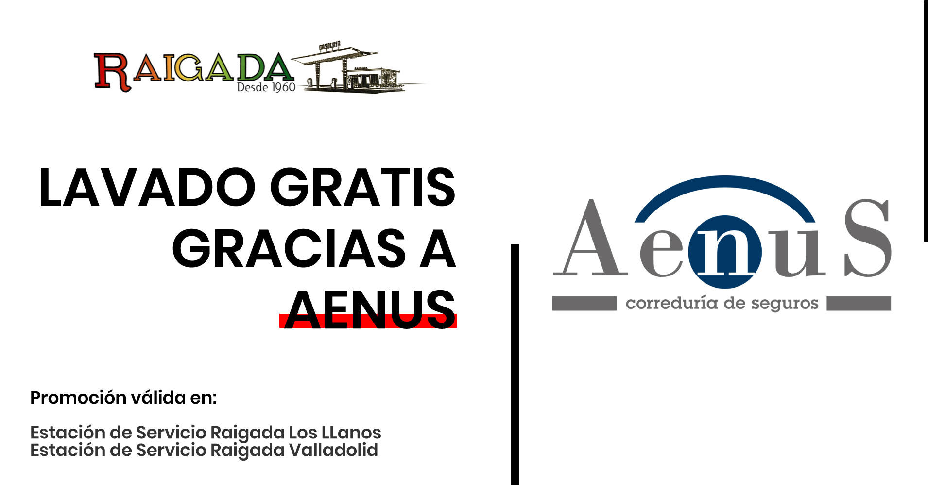 Lavado gratis gracias a AENUS